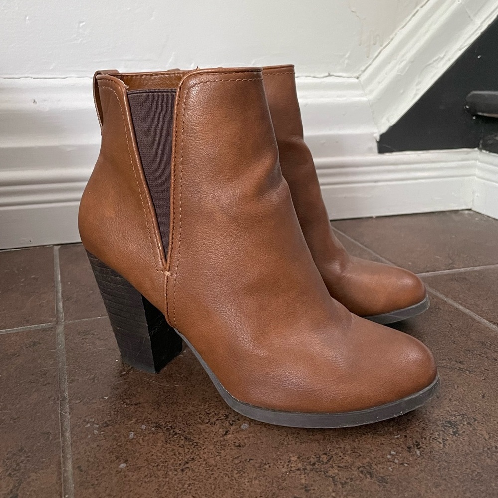 Call It Spring Brown Heeled Boots